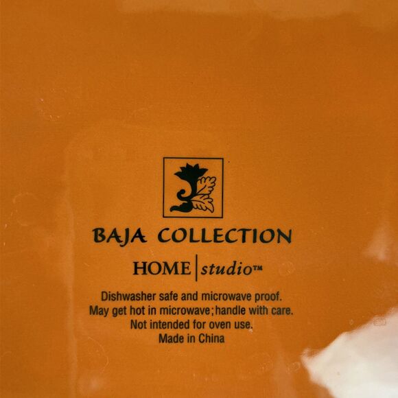 Home Studio BAJA COLLECTION 11” Square Plate Dinner Plate Dishwasher Safe - Picture 7 of 11